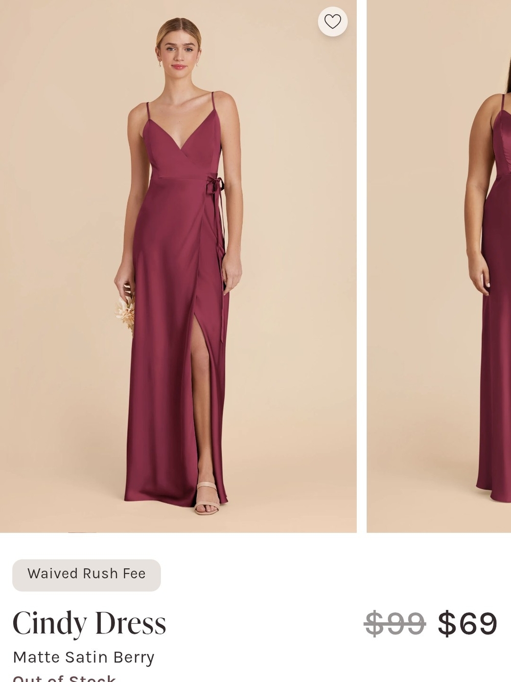 Cindy Dress - Matte Satin Wrap Gown